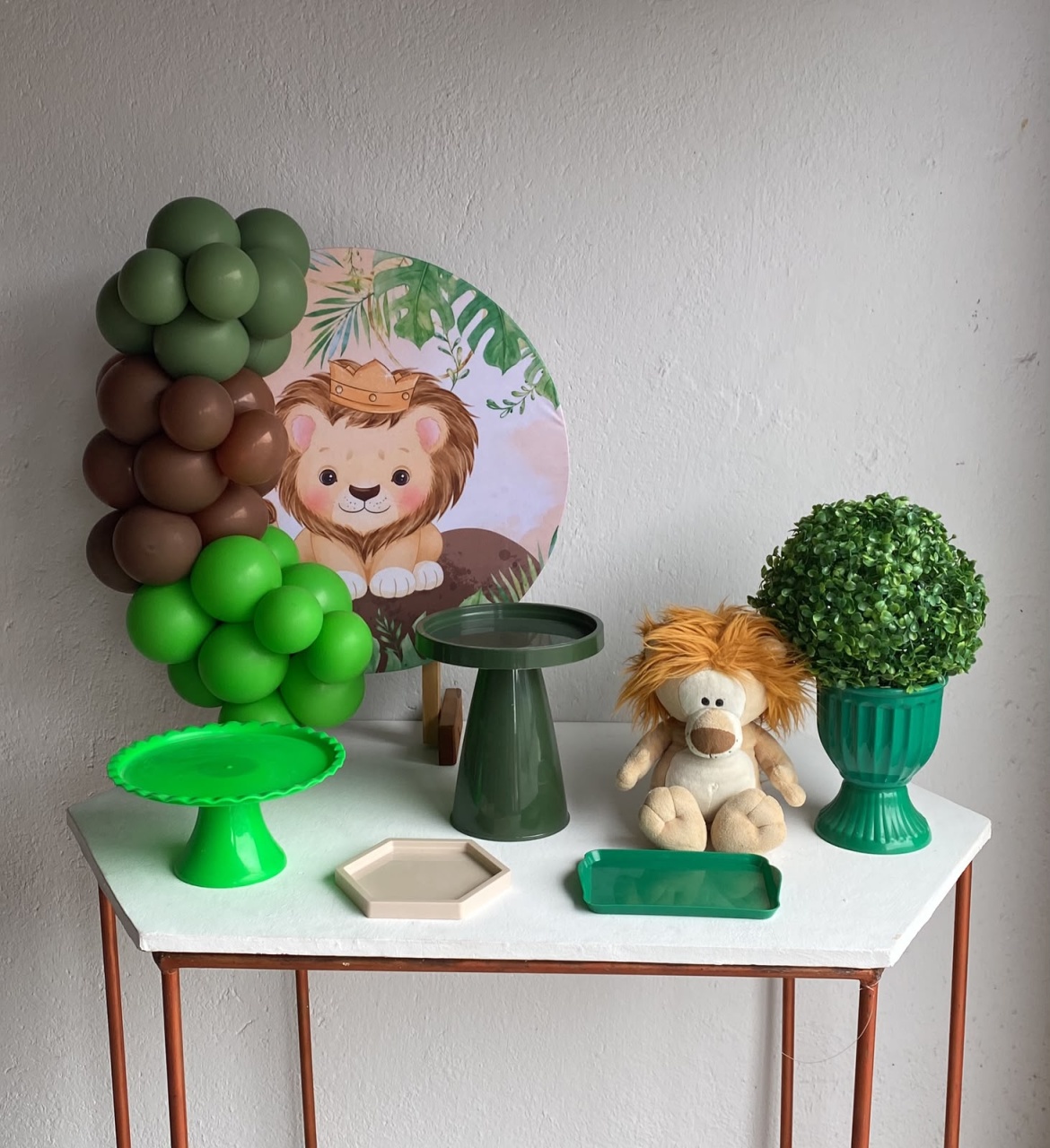 Leãozinho Mini Kit Com Balões 1 - Artes e Encantos locações