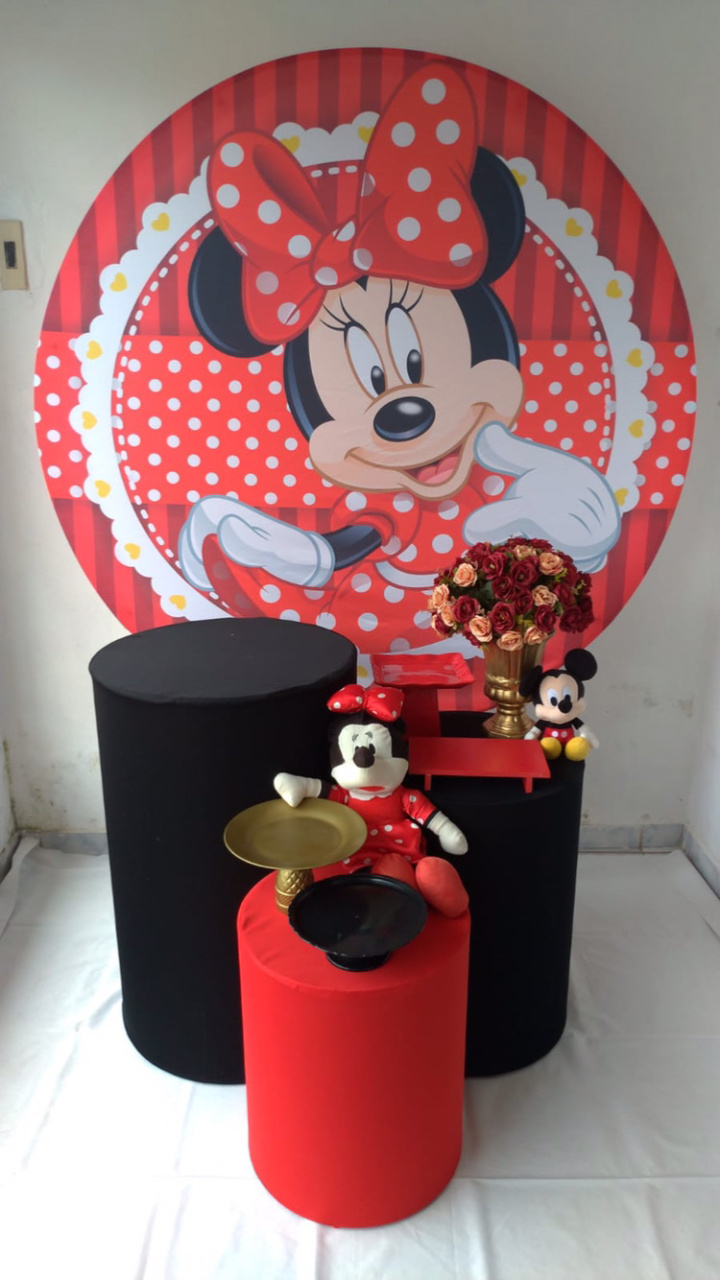 Minnie Vermelha Kit Prata - Artes e Encantos locações