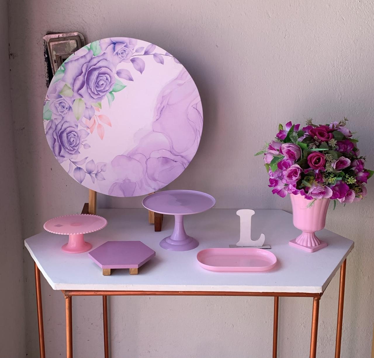 Mini Kit Floral Lilás 20 - Artes e Encantos locações