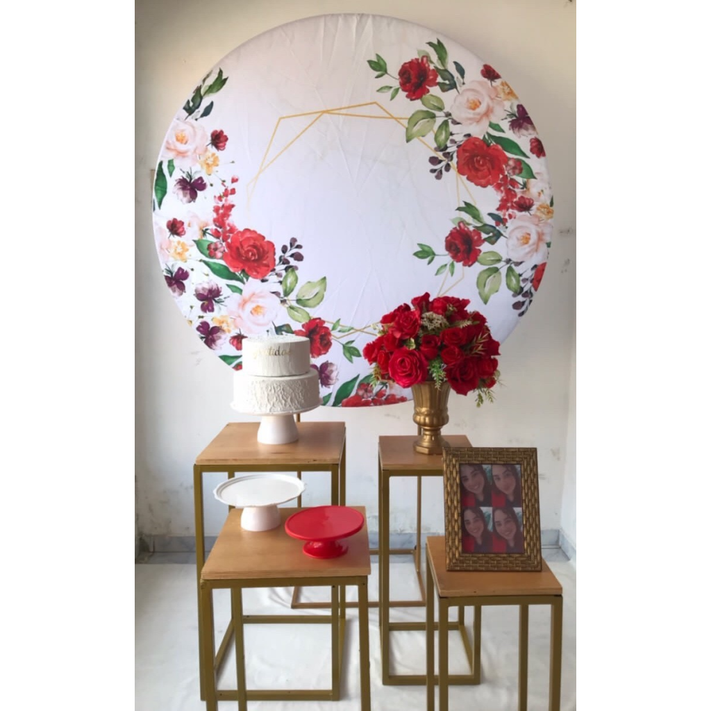 Kit Bronze Floral Vermelho - Artes e Encantos locações