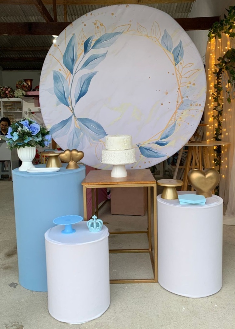 Azul Floral Kit Ouro 1 - Artes e Encantos locações