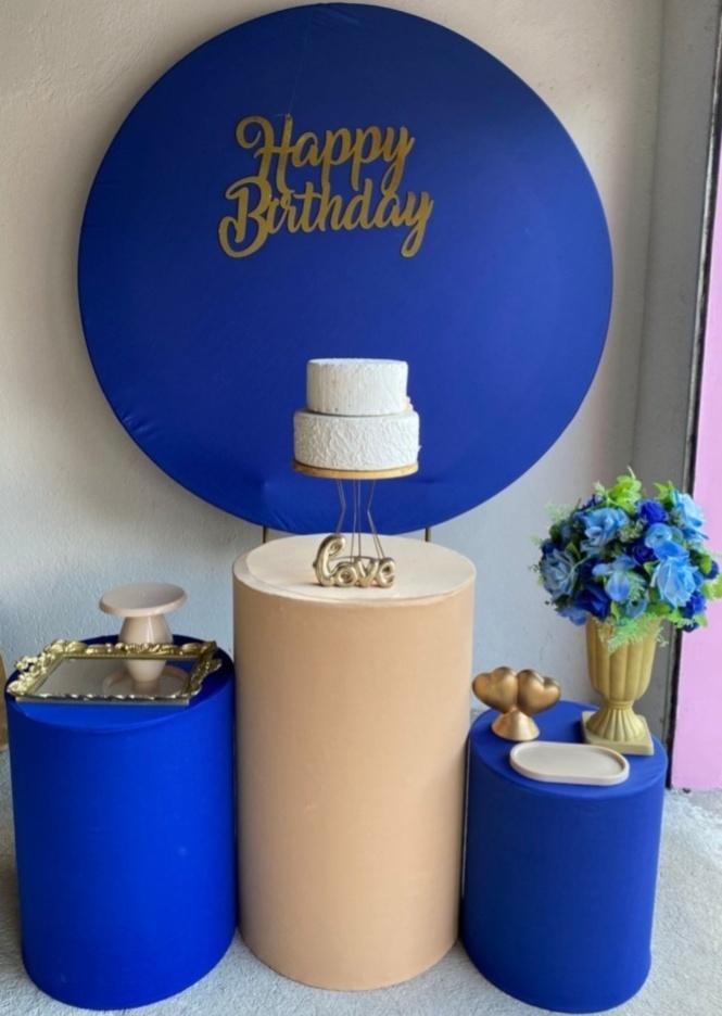 Azul E Dourado Kit Prata - Artes e Encantos locações