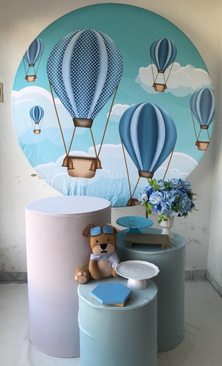 Ursinho Baloeiro Balões Kit Prata - Artes e Encantos locações
