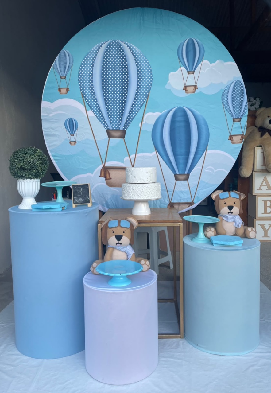 Ursinho Baloeiro Chá de Bebê/Fraldas Kit Ouro 2 - Artes e Encantos locações