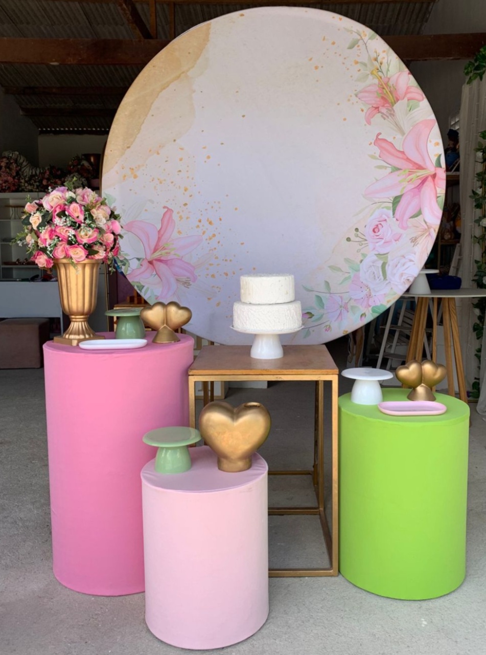 Floral Rosa Kit Ouro ( 2 ) - Artes e Encantos locações