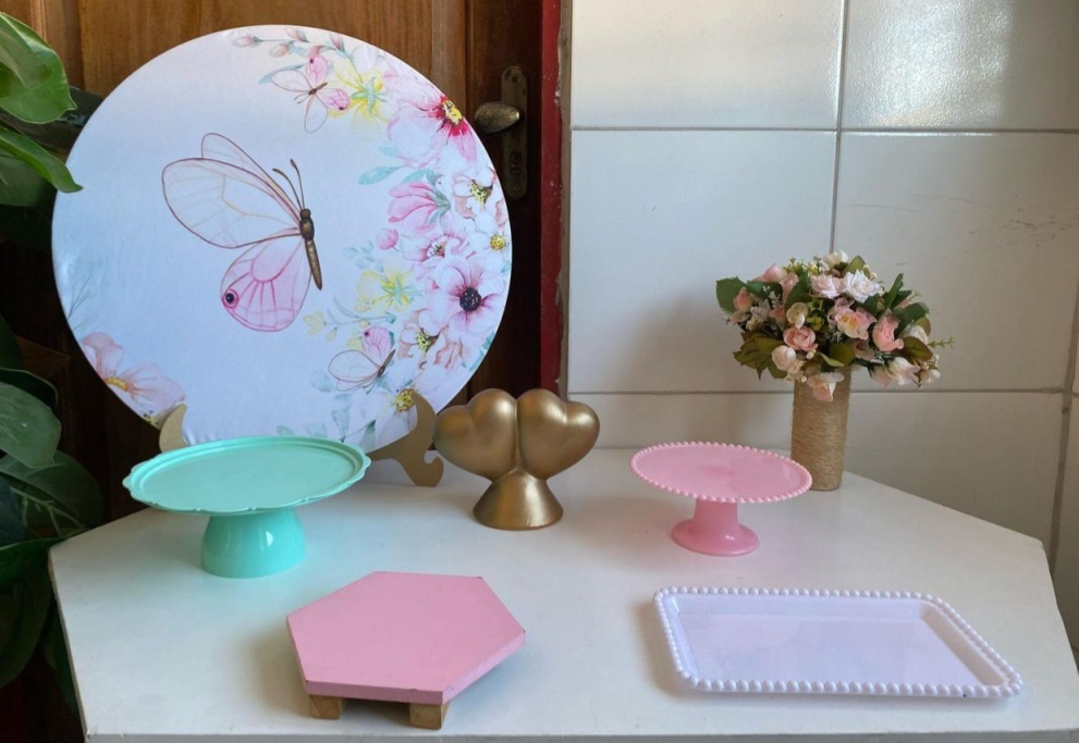 Borboleta Rosa Mini Kit - Artes e Encantos locações