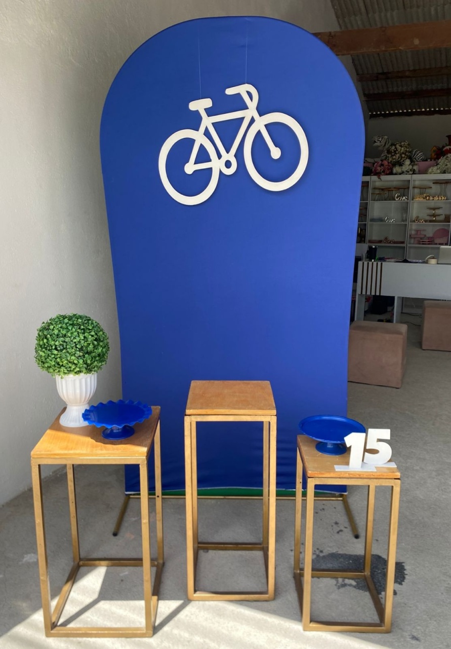 Bicicleta Azul E Branco Composição - Artes e Encantos locações