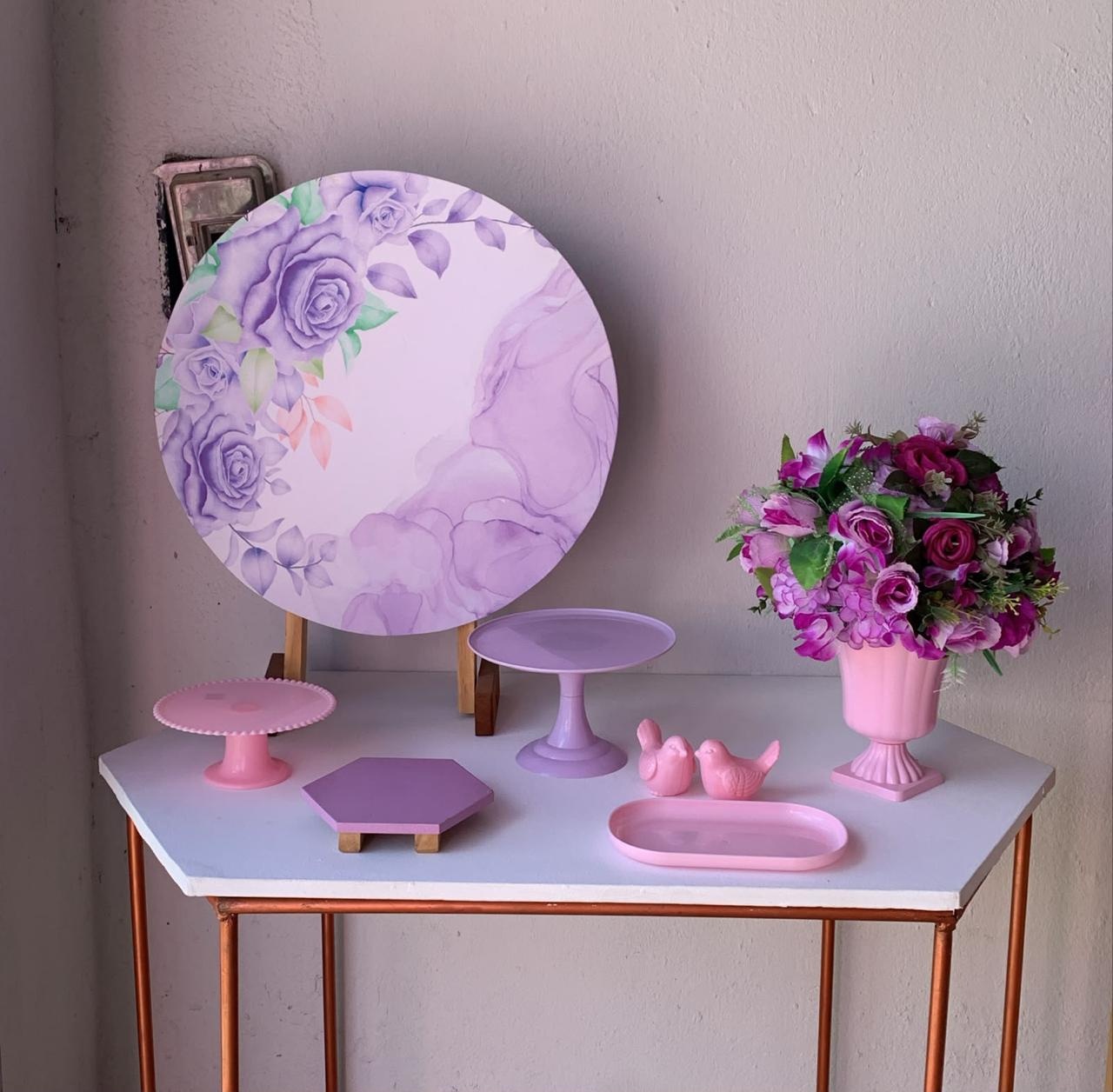 Mini Kit Floral Lilás 14 - Artes e Encantos locações