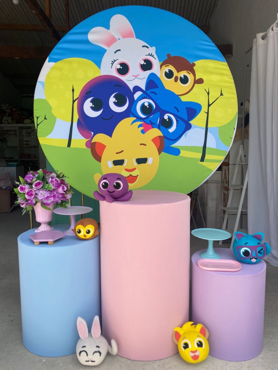 Bolo Fofos Menina Kit Prata 1 - Artes e Encantos locações
