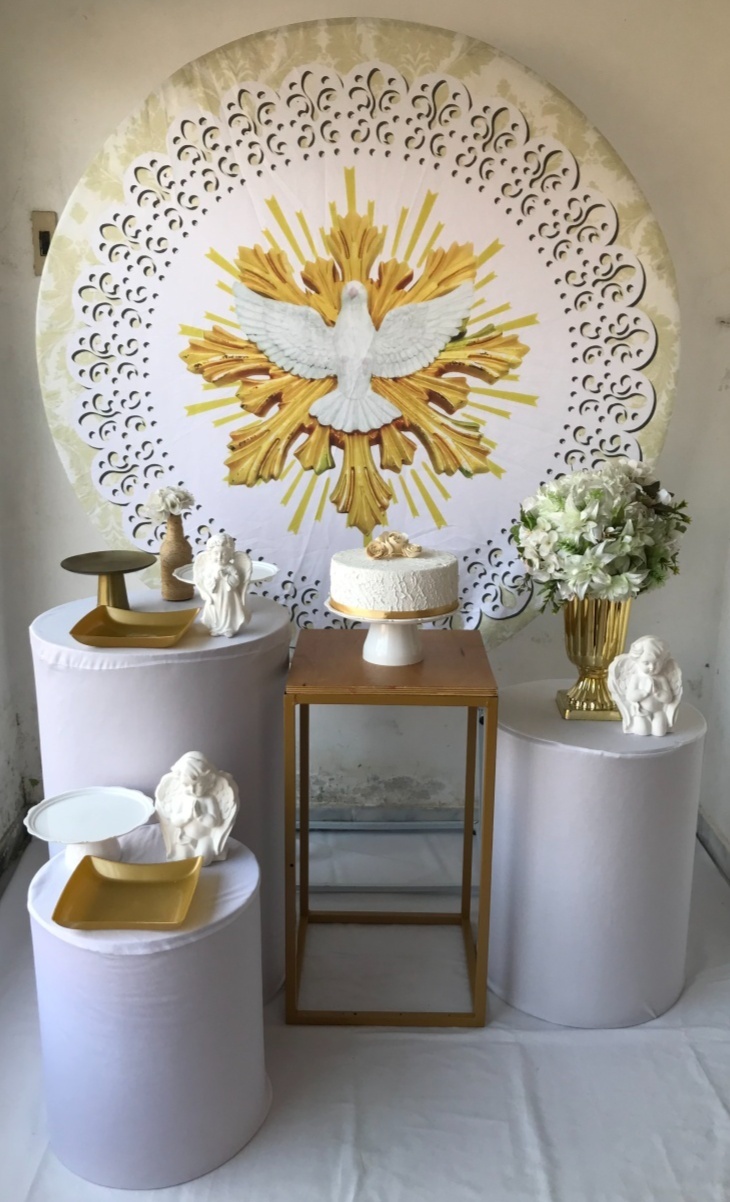 Divino Espírito Santo Batizado Kit Ouro - Artes e Encantos locações