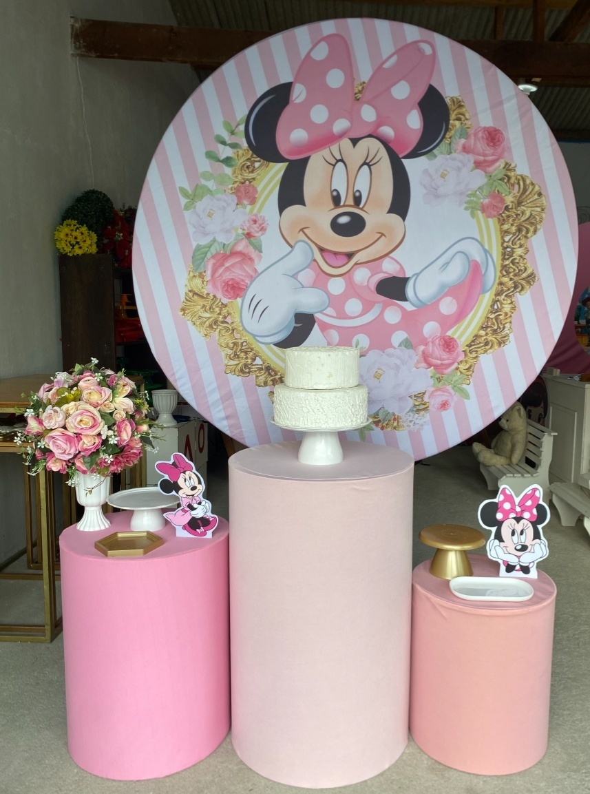 Minnie Rosa Kit Prata 3 - Artes e Encantos locações