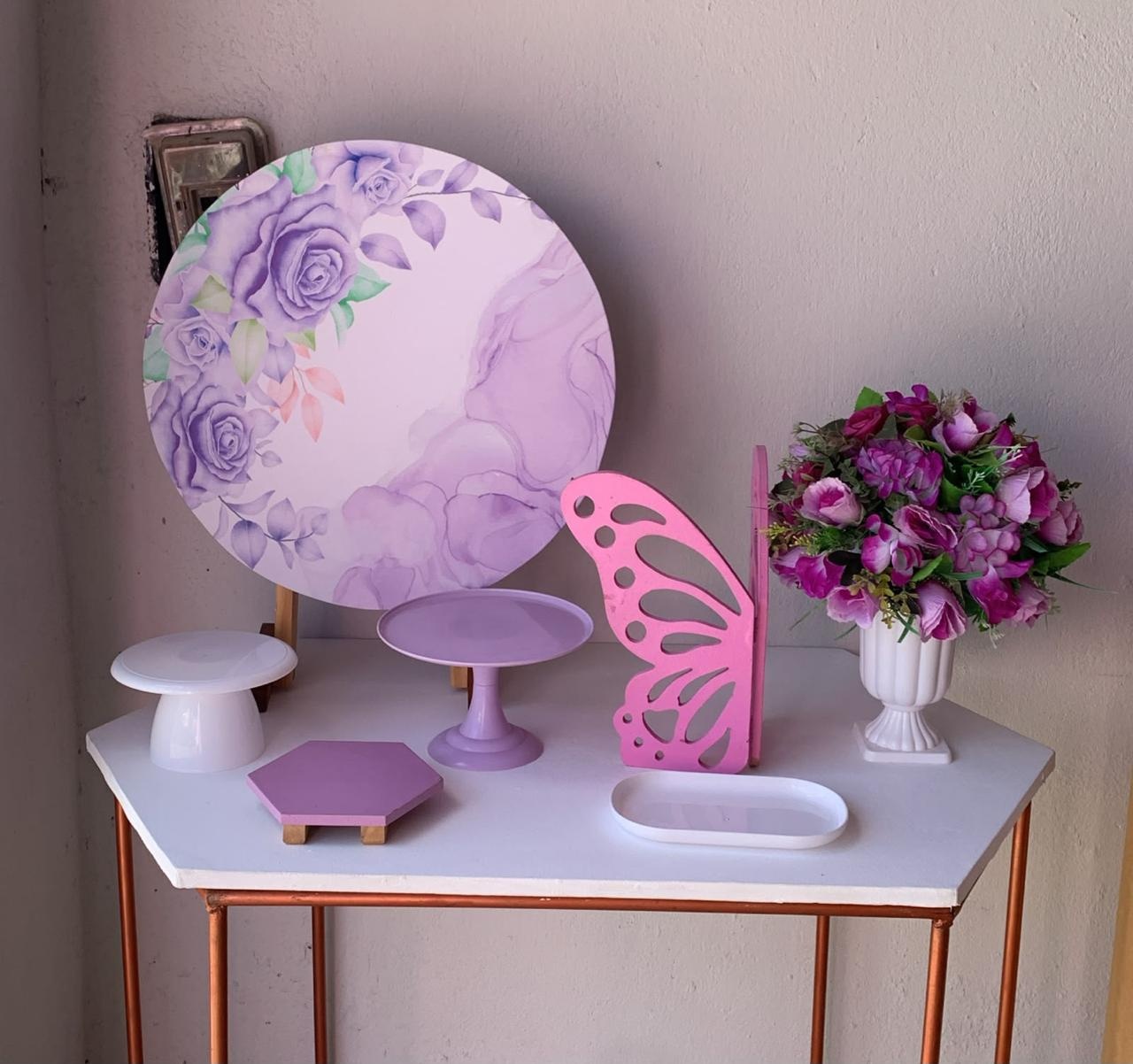 Mini Kit Floral Lilás 30 - Artes e Encantos locações