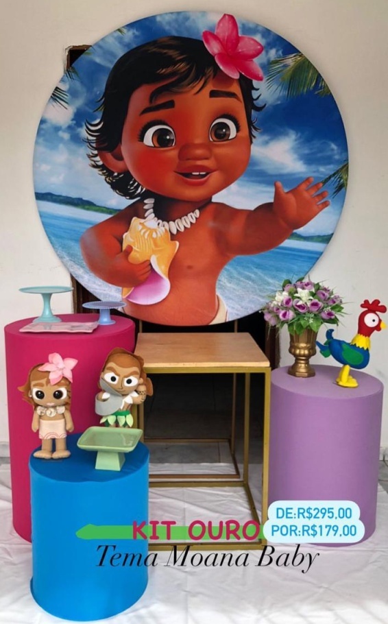 Moana Baby Kit Ouro 2 - Artes e Encantos locações