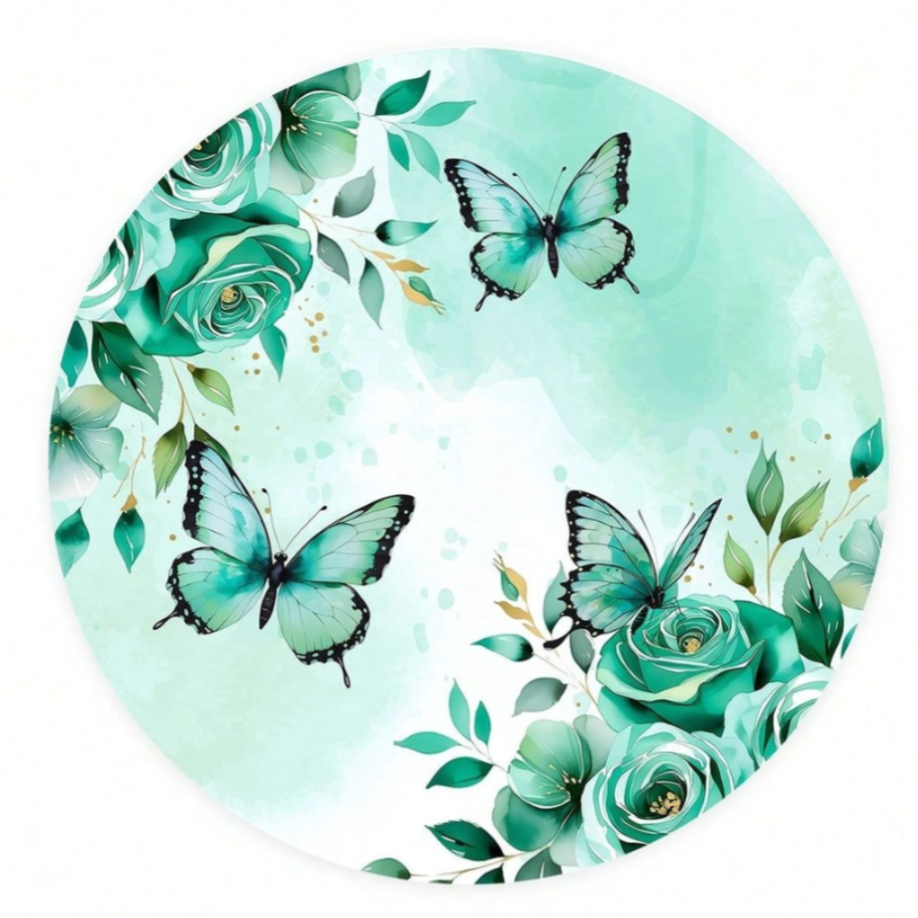 Capa Mini Painel Borboleta Verde - Verde - Artes e Encantos locações