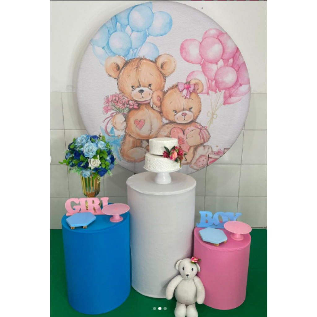 Chá Revelação Ursinhos 2 Kit Prata - Artes e Encantos locações