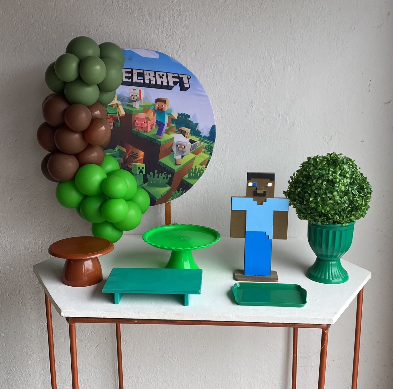 Minecraft Mini Kit Com Balões 3 - Artes e Encantos locações