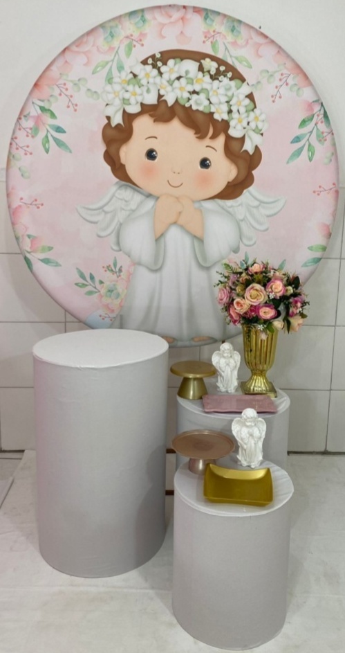 Anjinha Batizado Kit Prata  - Artes e Encantos locações