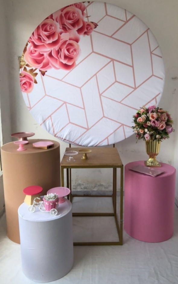 Floral Rosa Lateral Kit Ouro - Artes e Encantos locações