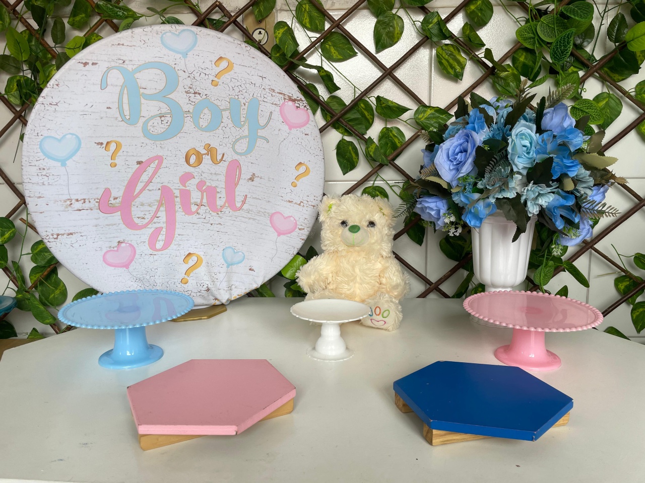 Boy Or Girl Chá Revelação Mini Kit (2) - Artes e Encantos locações