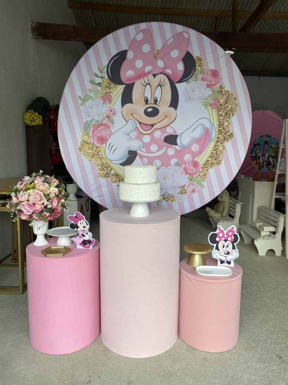 Minnie Rosa Kit Prata 3 - Artes e Encantos locações