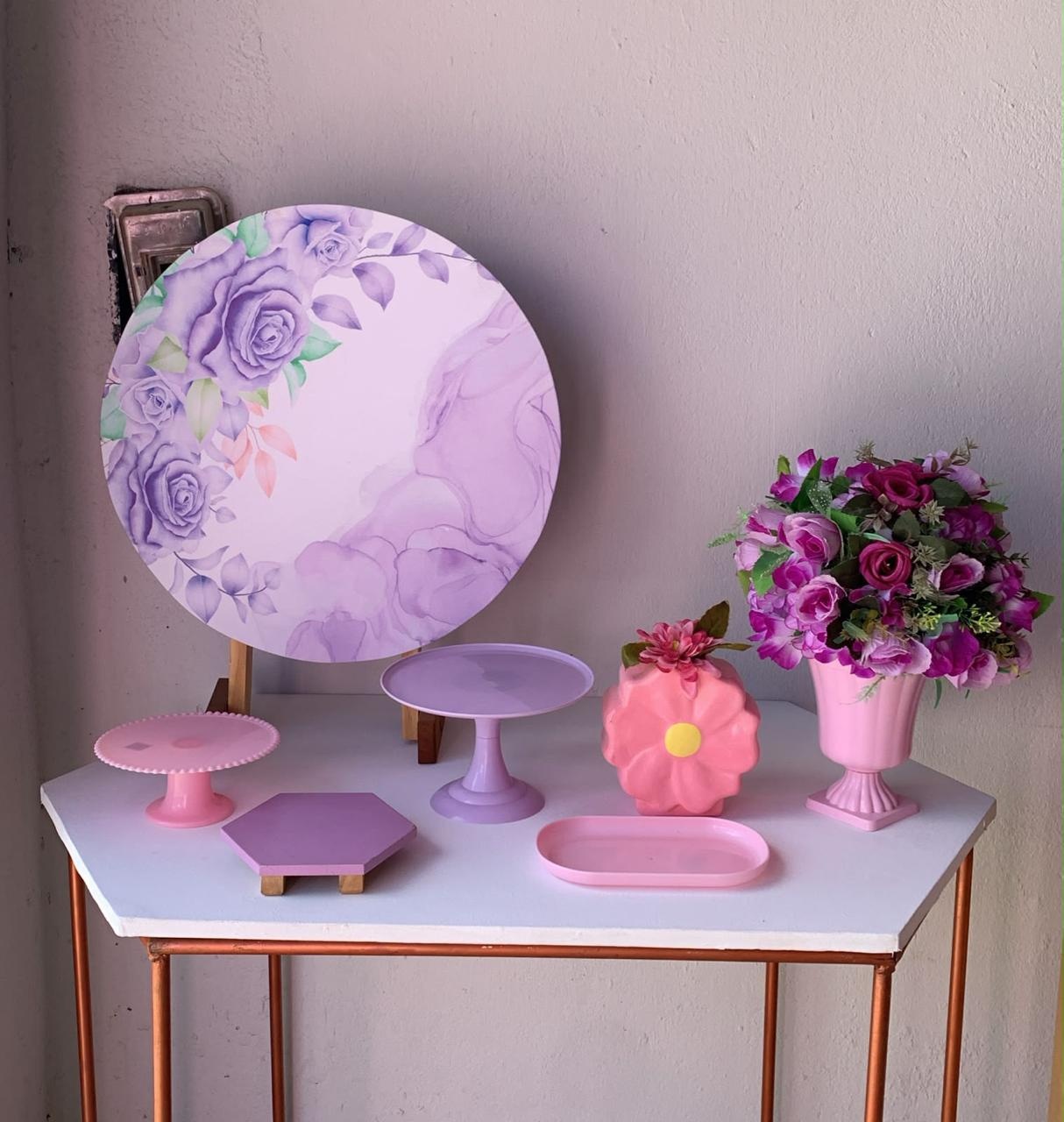 Mini Kit Floral Lilás 19 - Artes e Encantos locações