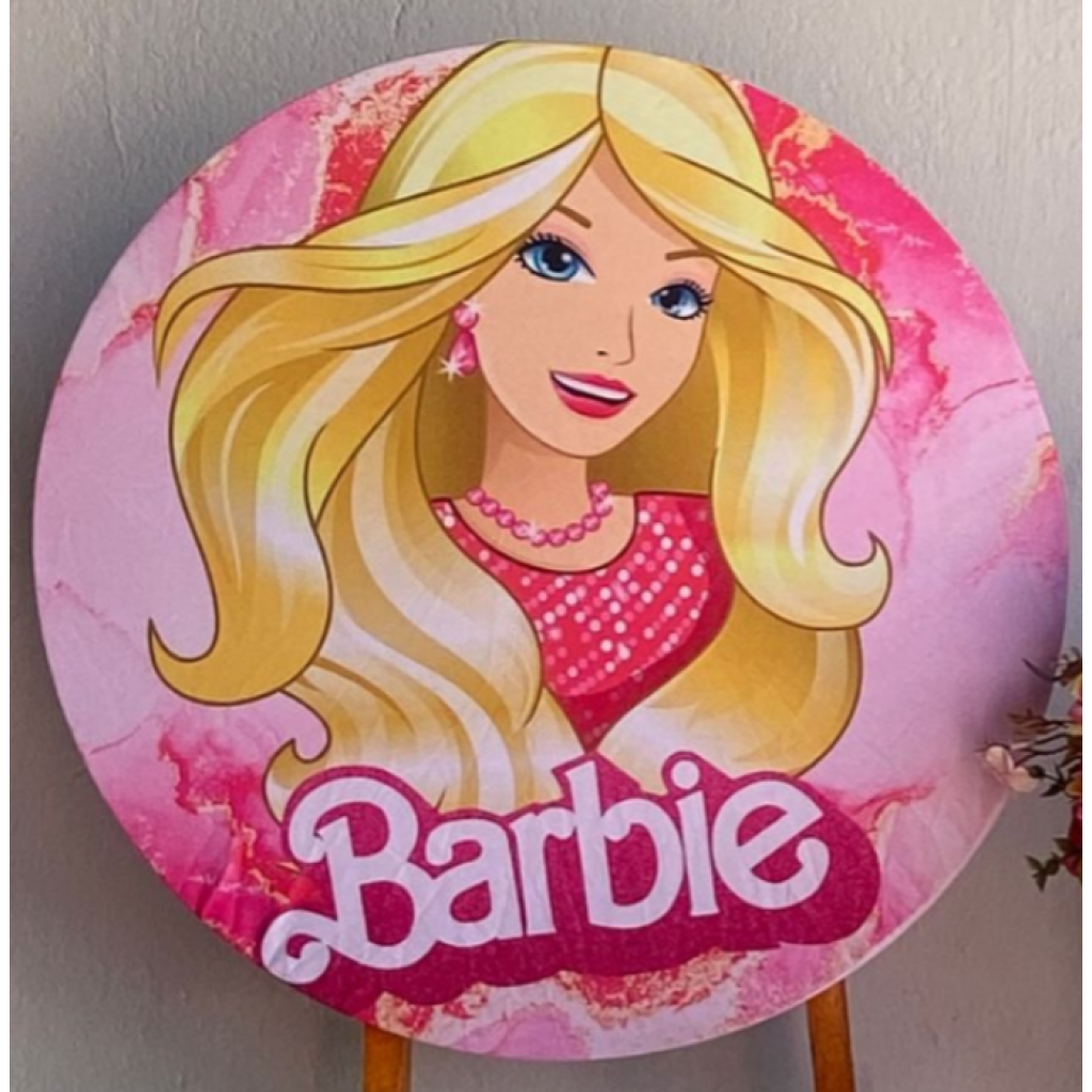 Capa Mini Painel Barbie - Branco,Rosa Bebê,Rosa Shock - Artes e Encantos locações