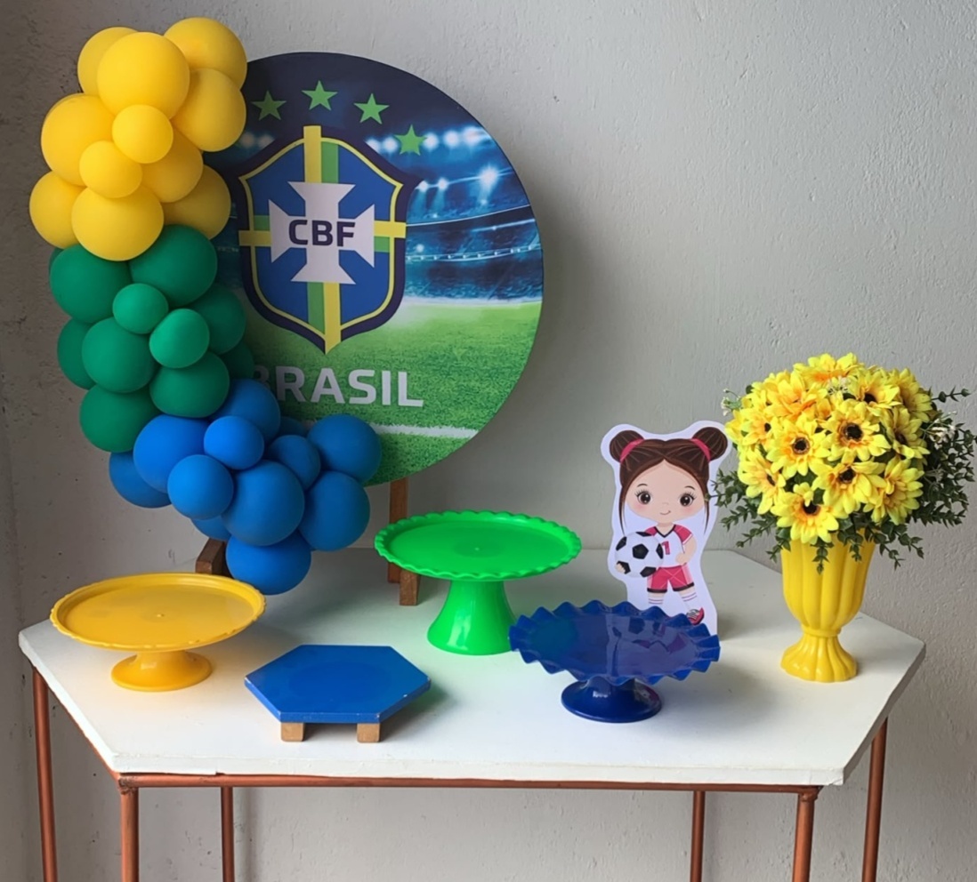 Copa Futebol Menina Mini Kit Com Balões 40 - Artes e Encantos locações