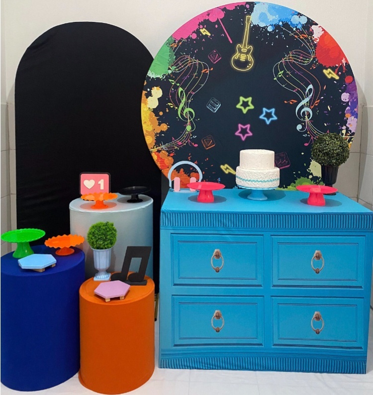 Baladinha Festa Neon Kit Diamante - Artes e Encantos locações