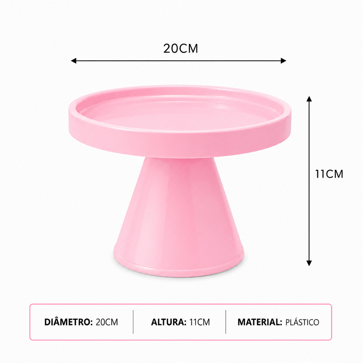 Boleira Cone Baixa Rosa - LARYMINIFESTAS