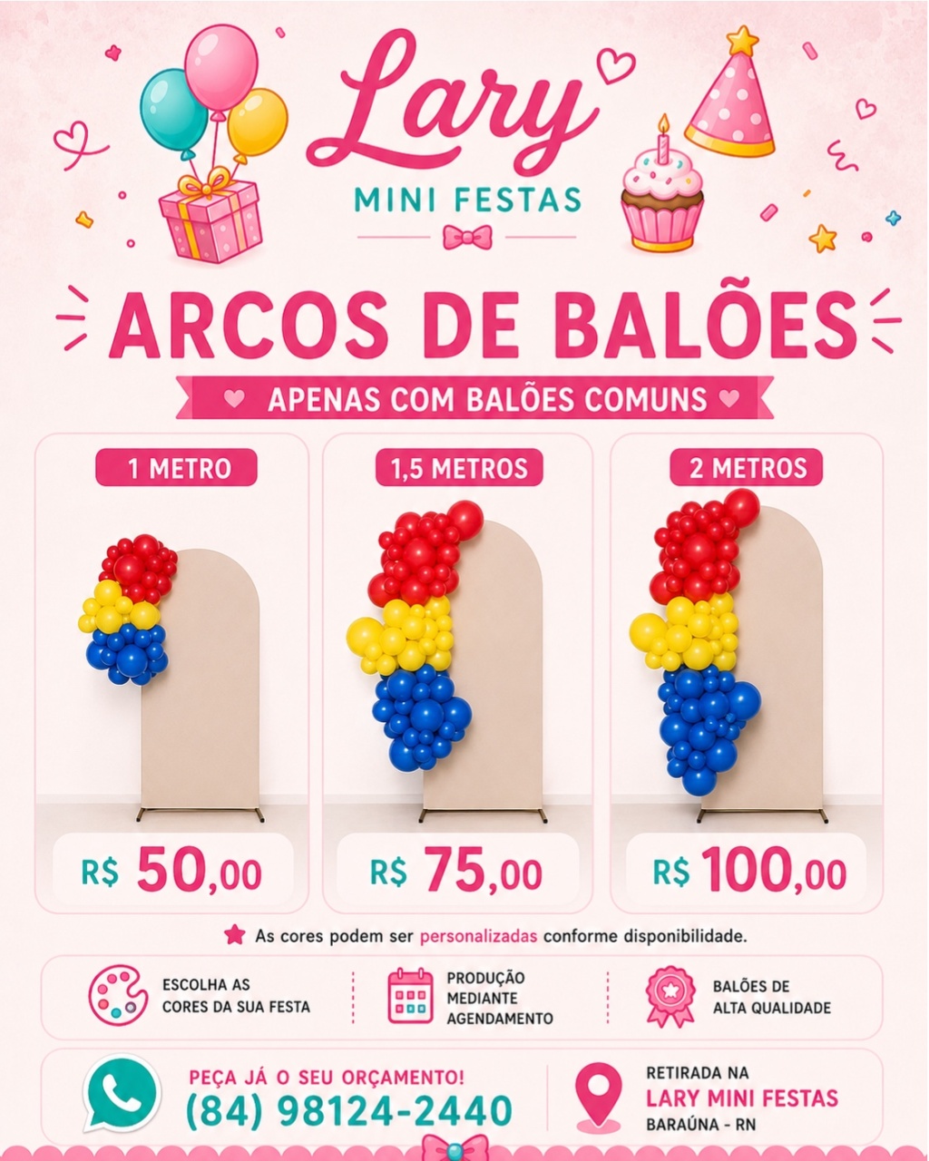 Arcos de Balões Delivery - LARYMINIFESTAS
