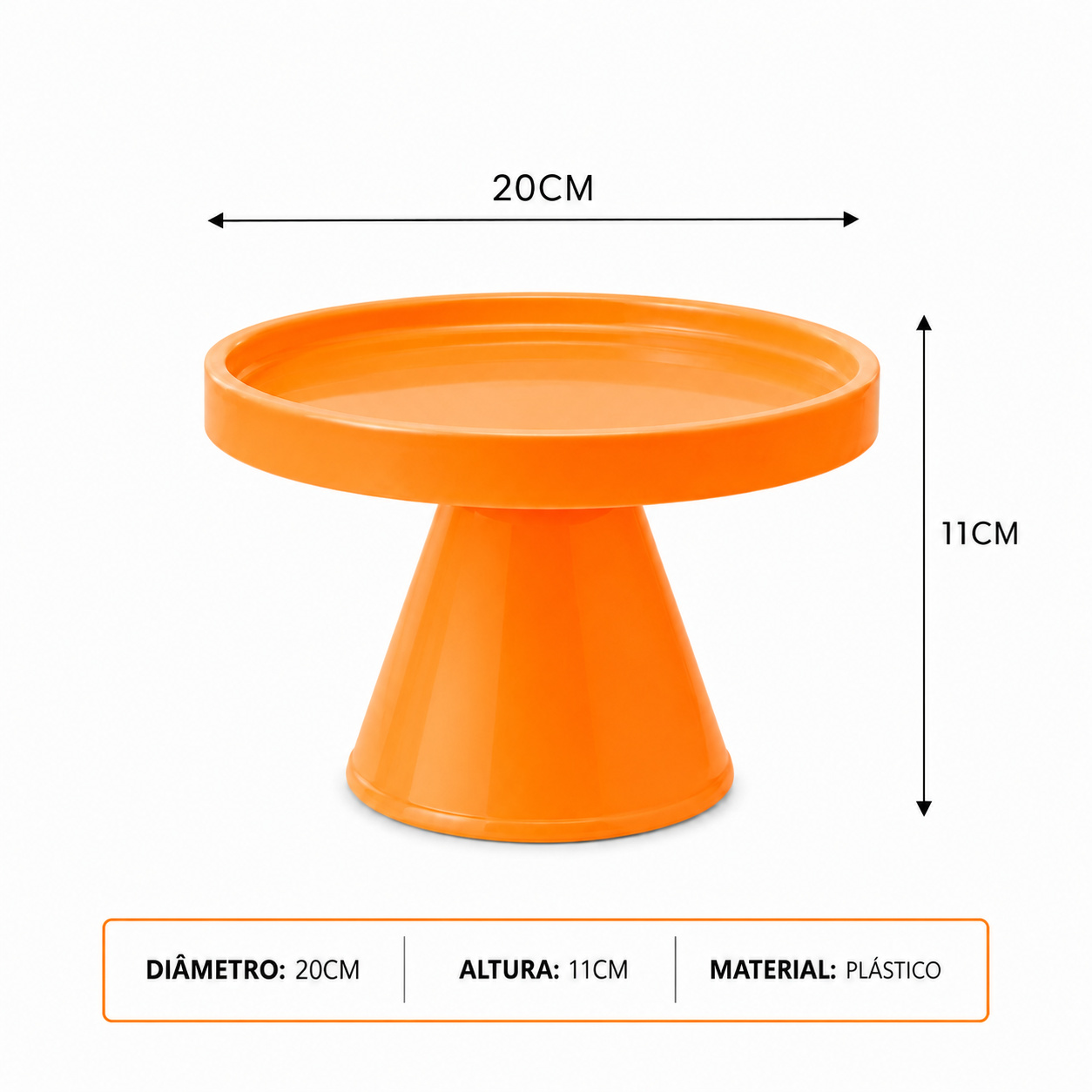 Boleira Cone Baixa Laranja - LARYMINIFESTAS