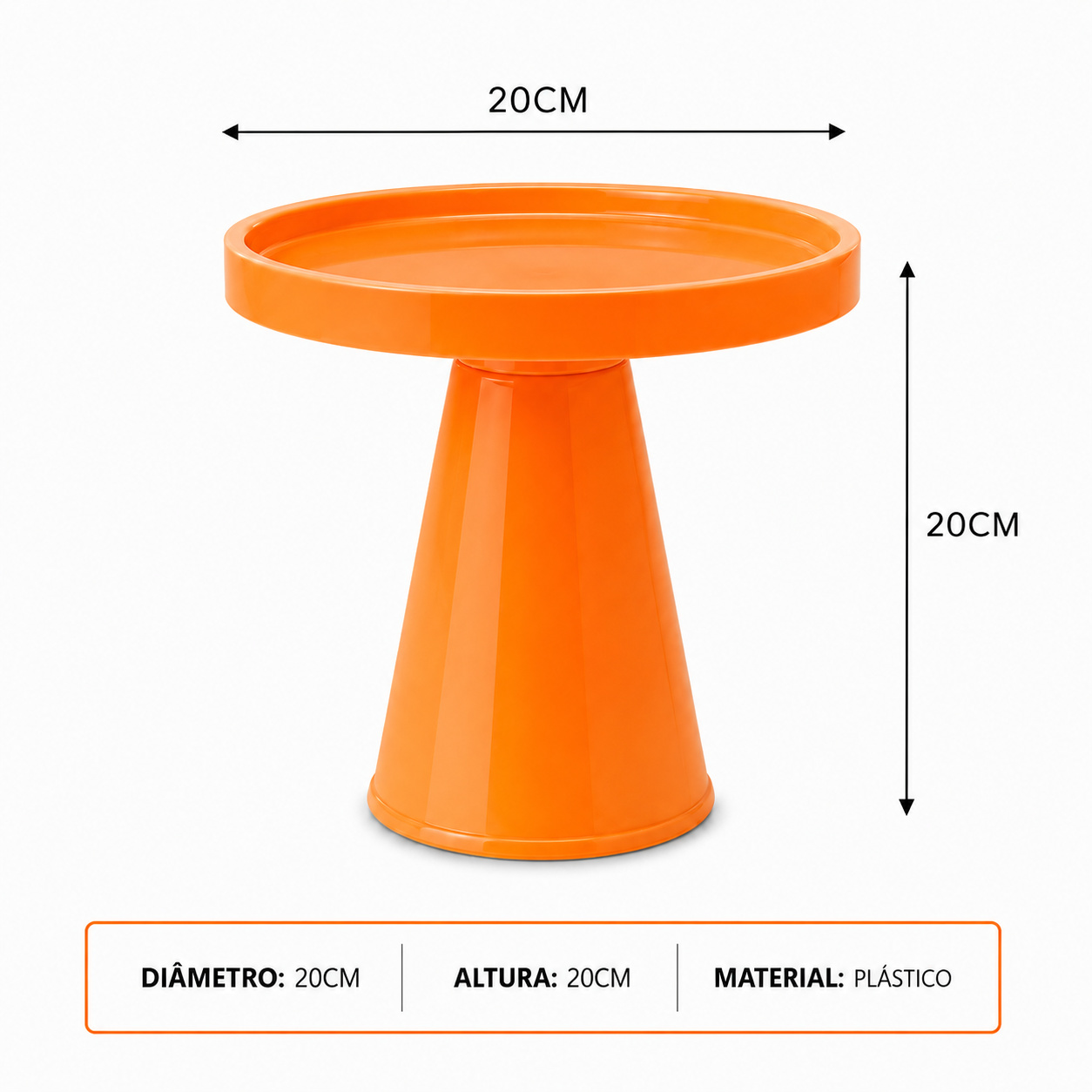 Boleira Cone Alta Laranja - LARYMINIFESTAS