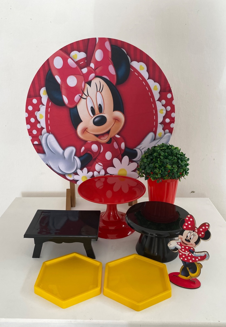 Kit 1 Só Um Bolinho - Minnie Vermelha - Criativo amor Festas e Personalizados 