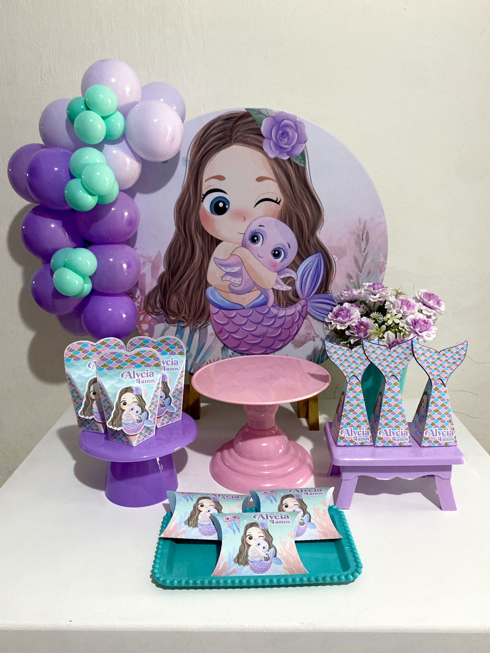Kit 2 Só Um Bolinho - Sereia Cute - Criativo amor Festas e Personalizados 