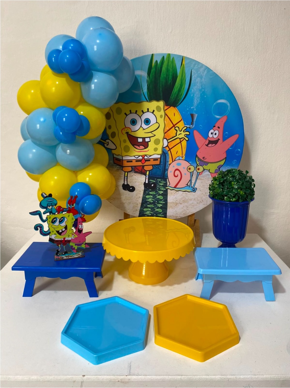 Kit 2 Só Um Bolinho - Bob Esponja Menino - Criativo amor Festas e Personalizados 