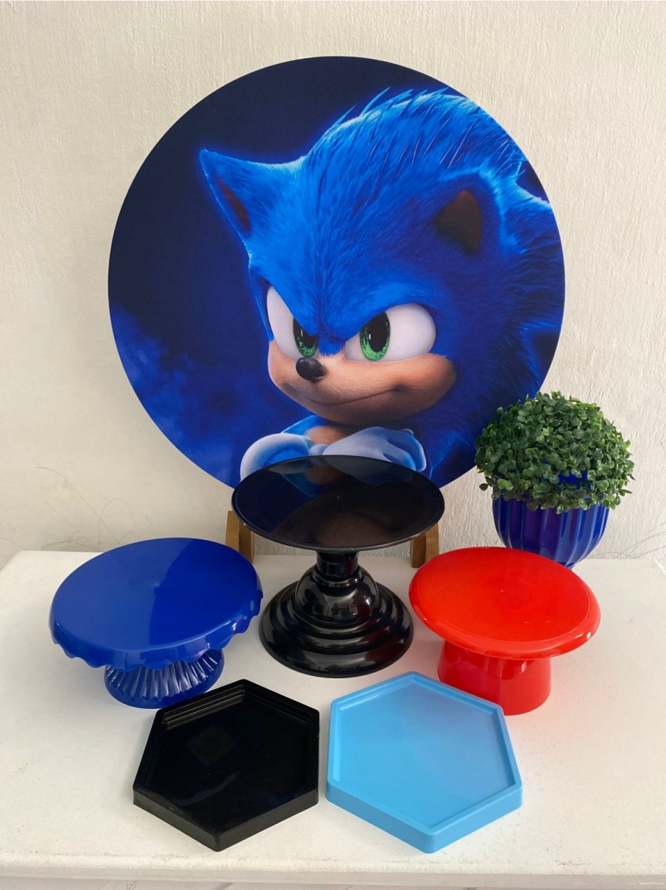 Kit 1 Só O Bolinho - Sonic Azul  - Criativo amor Festas e Personalizados 