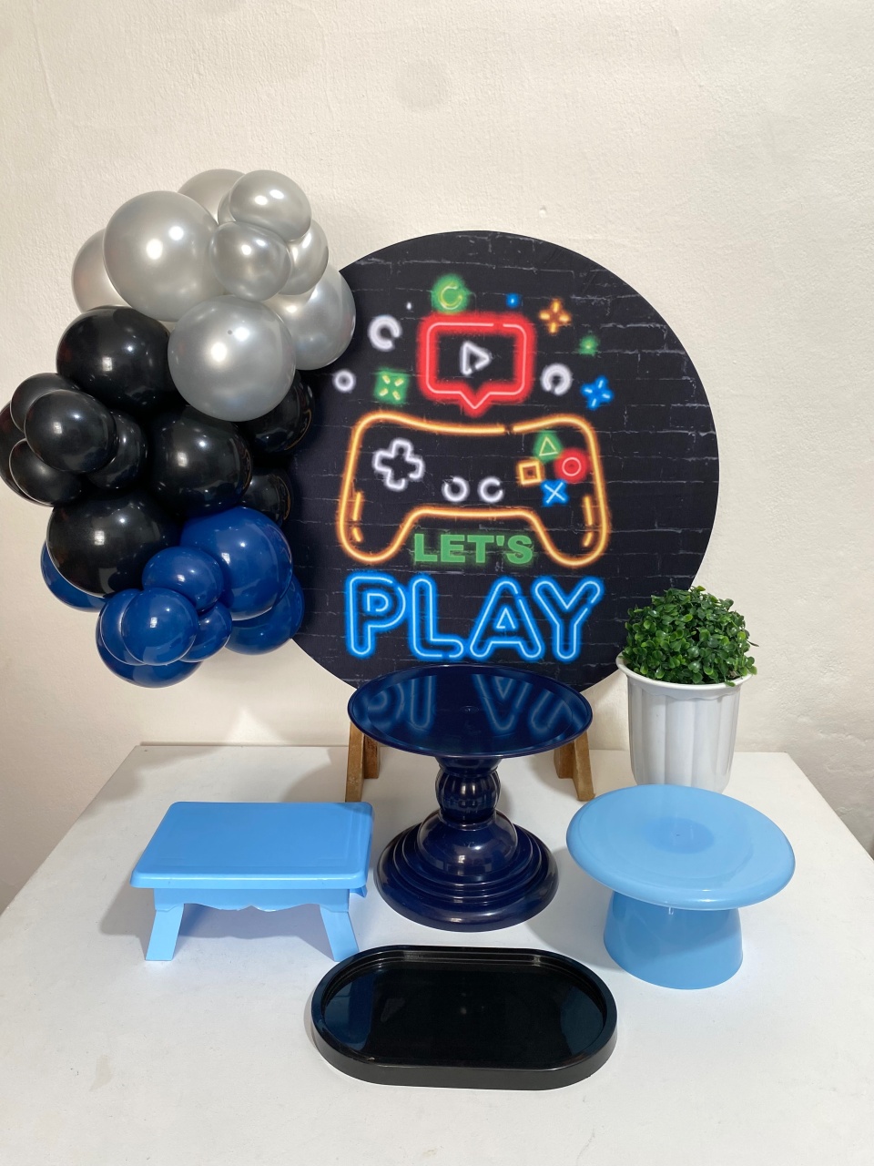 Kit 2 Só Um Bolinho Gamer Preto - Criativo amor Festas e Personalizados 