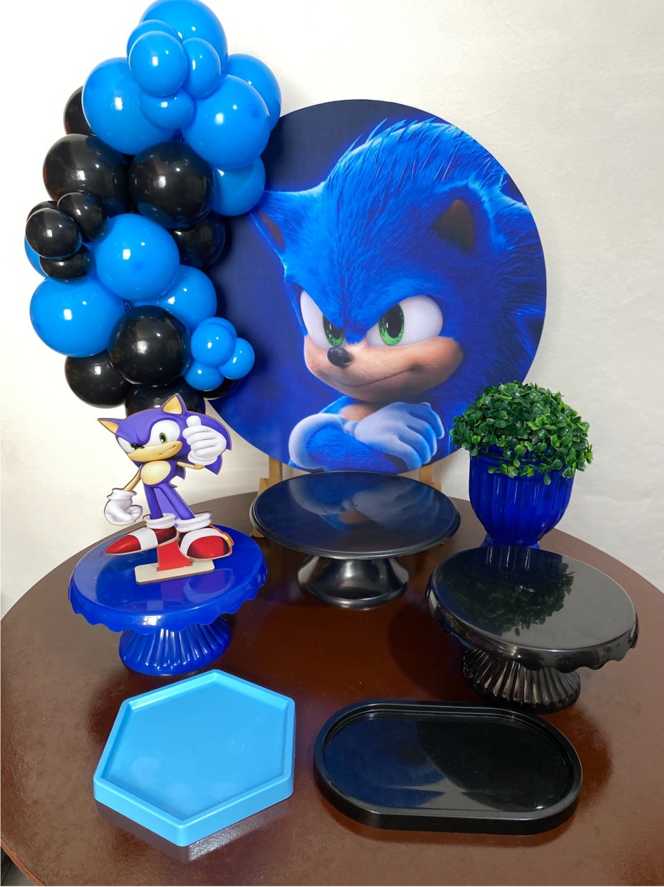 Kit 2 Só O Bolinho - Sonic Azul - Criativo amor Festas e Personalizados 