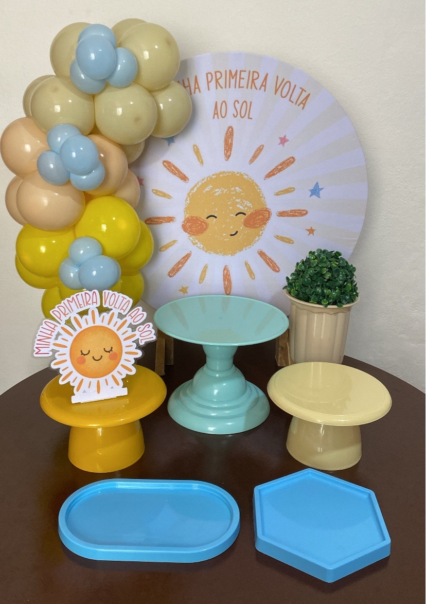 Kit 2 Só Um Bolinho - Minha Primeira Volta Ao Sol - Criativo amor Festas e Personalizados 