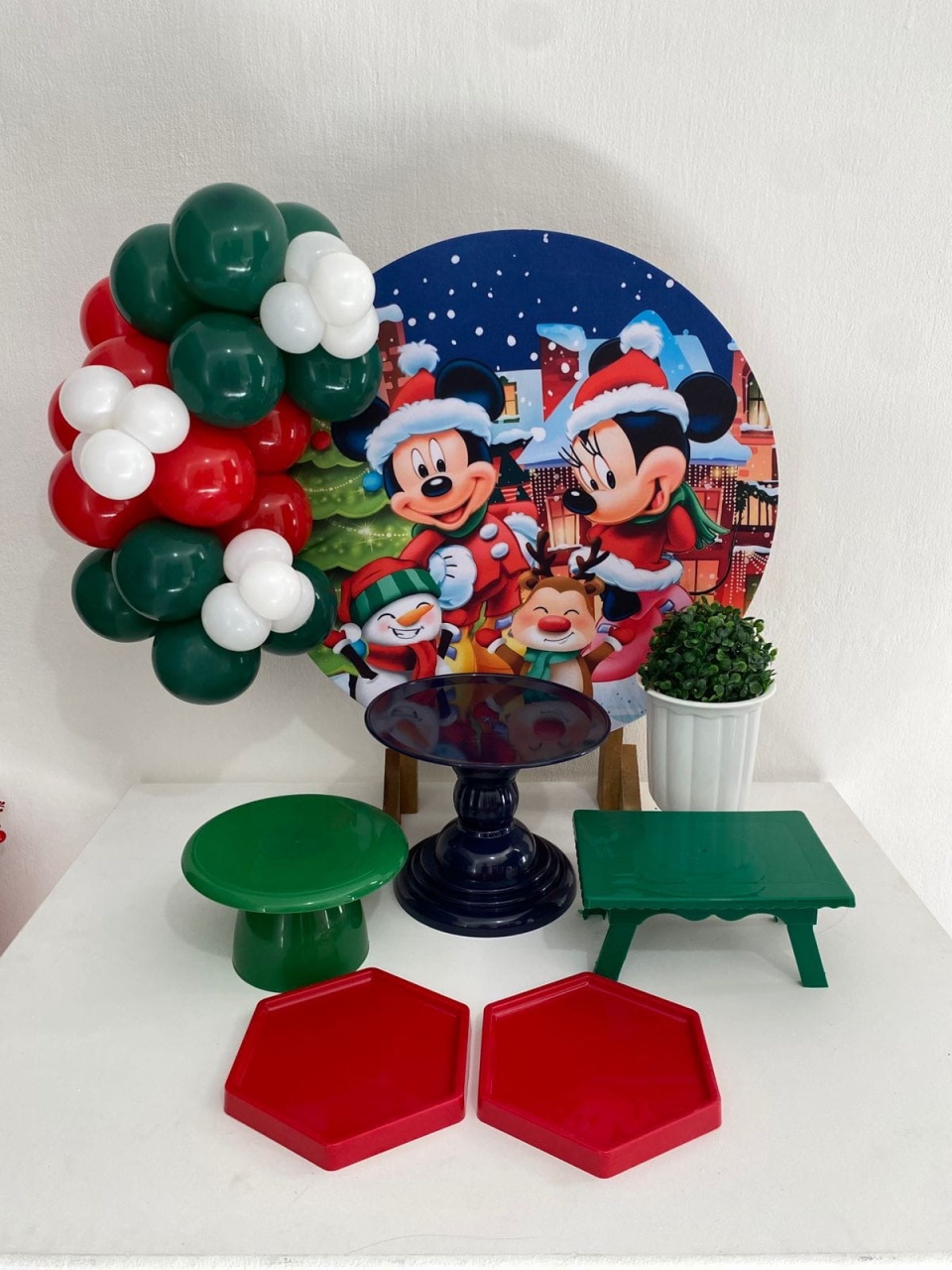 Kit 2 Só O Bolinho - Natal Do Mickey E Minnie - Criativo amor Festas e Personalizados 