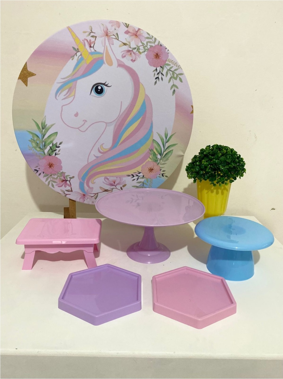 Kit 1 Só Um Bolinho - Unicórnio - Criativo amor Festas e Personalizados 