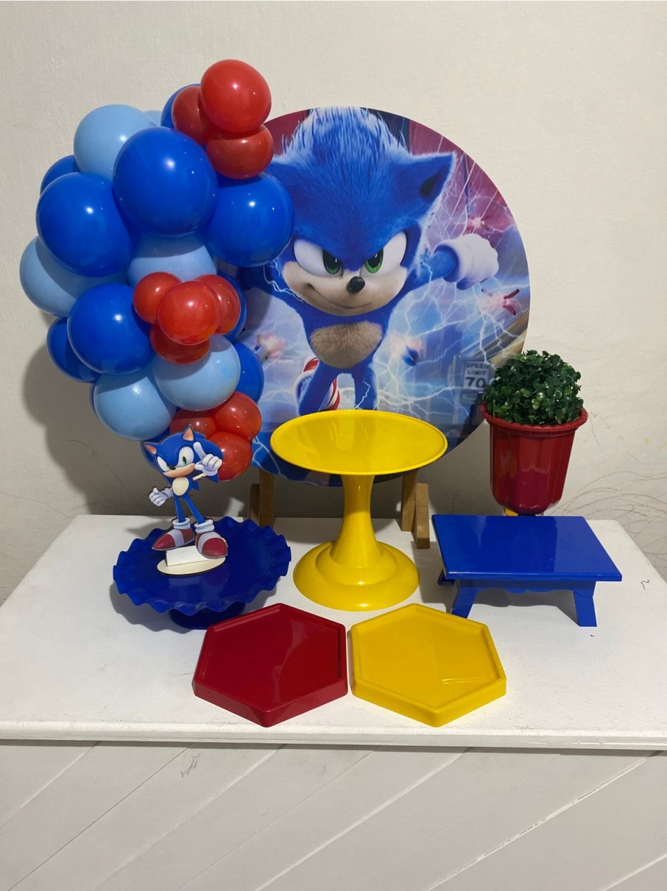 Kit 2 Só O Bolinho - Sonic - Criativo amor Festas e Personalizados 