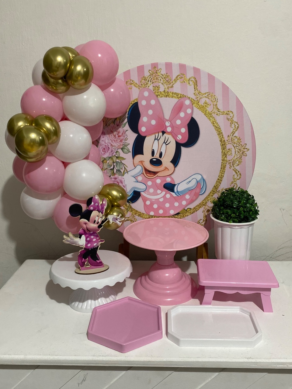 Kit 2 Só Um Bolinho - Minnie Rosa - Criativo amor Festas e Personalizados 