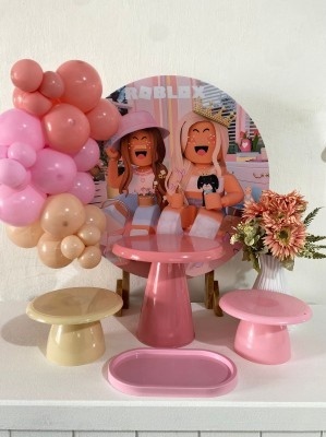 Kit 2 Só Um Bolinho - Roblox Menina - Criativo amor Festas e Personalizados 