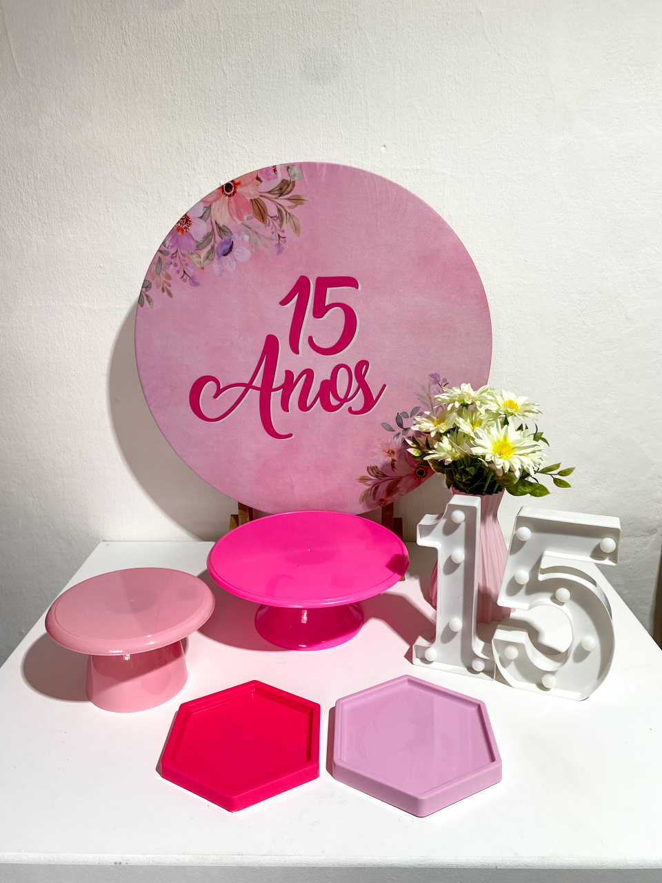 Kit 2 Só Um Bolinho - 15 Anos Rosa - Criativo amor Festas e Personalizados 
