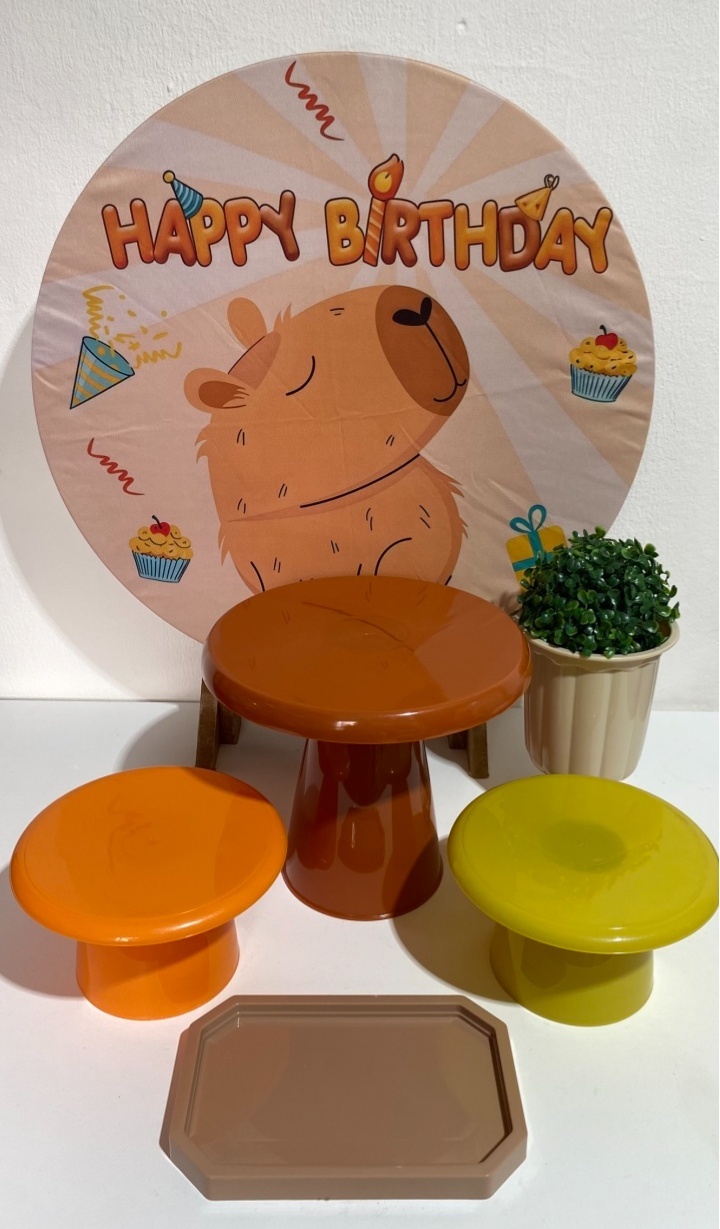Kit 1 Só Um Bolinho - Capivara - Criativo amor Festas e Personalizados 