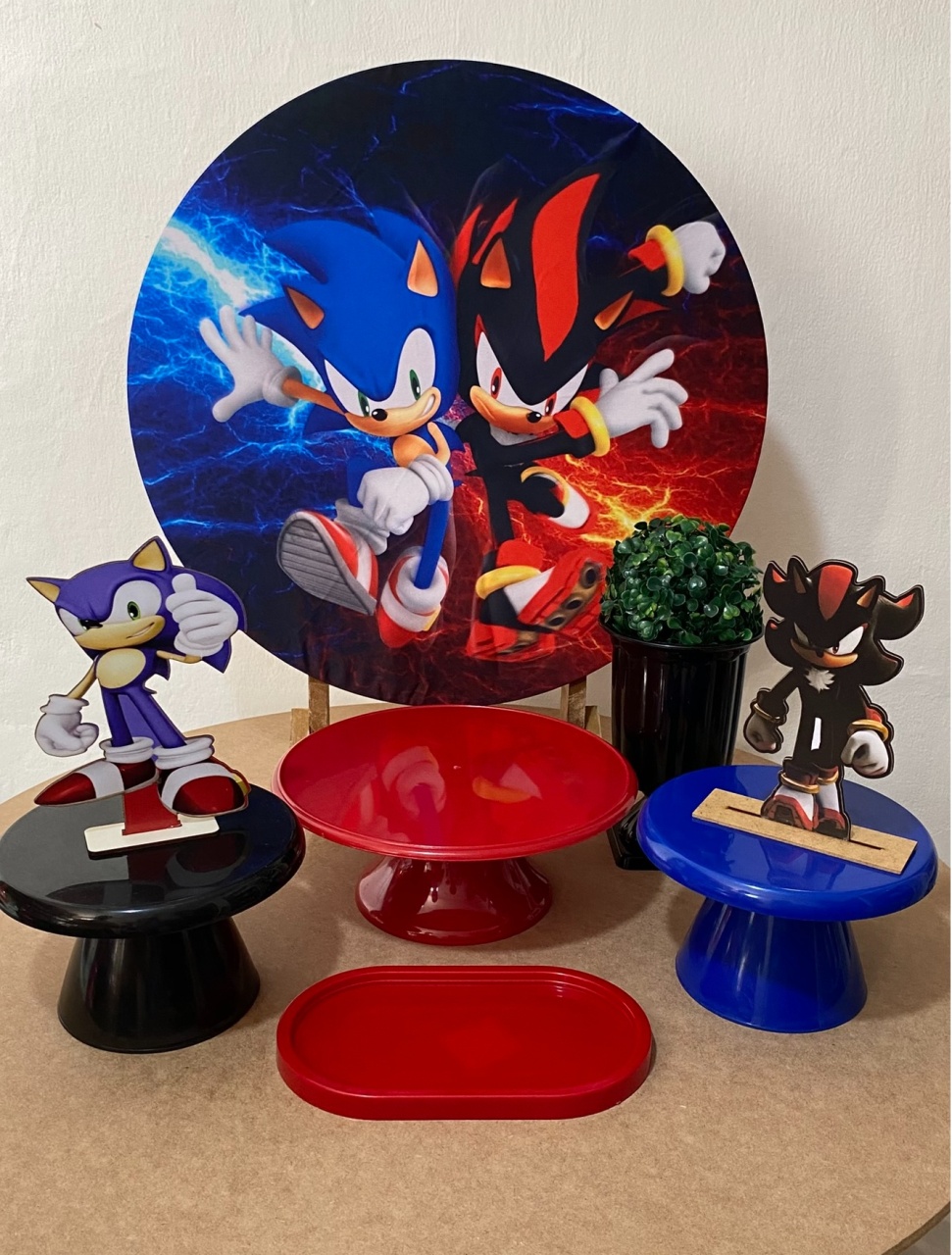 Kit 1 Só O Bolinho - Sonic E Shadow - Criativo amor Festas e Personalizados 