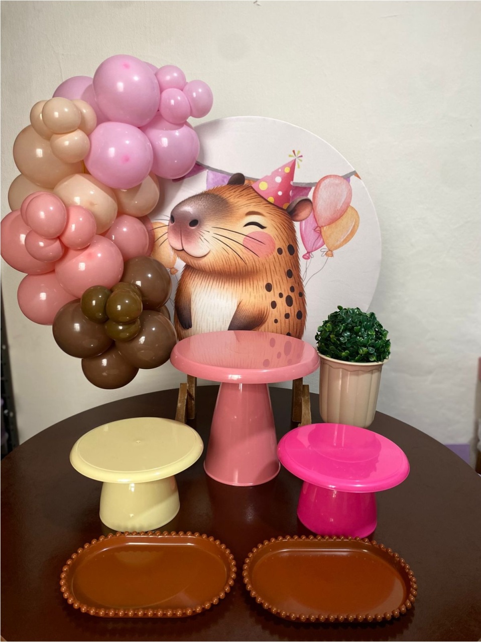 Kit 2 - Só Um Bolinho - Capivara Rosa - Criativo amor Festas e Personalizados 