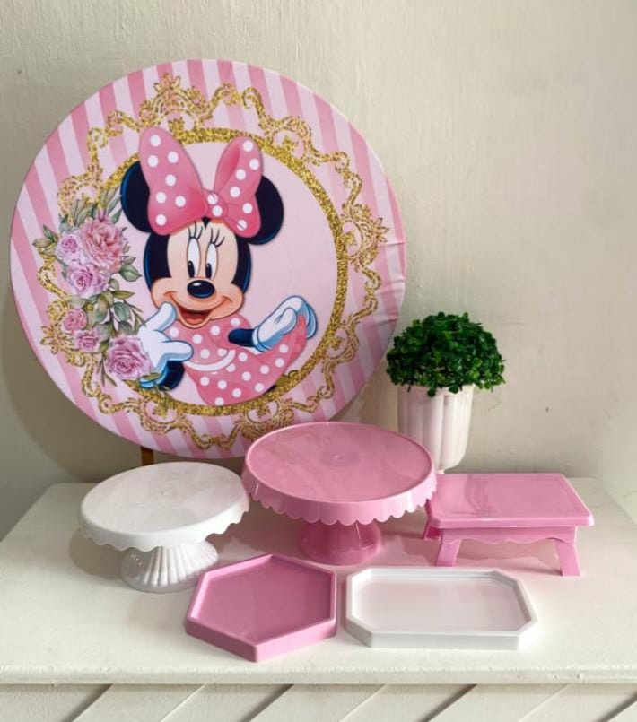 Kit 1 Só Um Bolinho - Minnie Rosa - Criativo amor Festas e Personalizados 