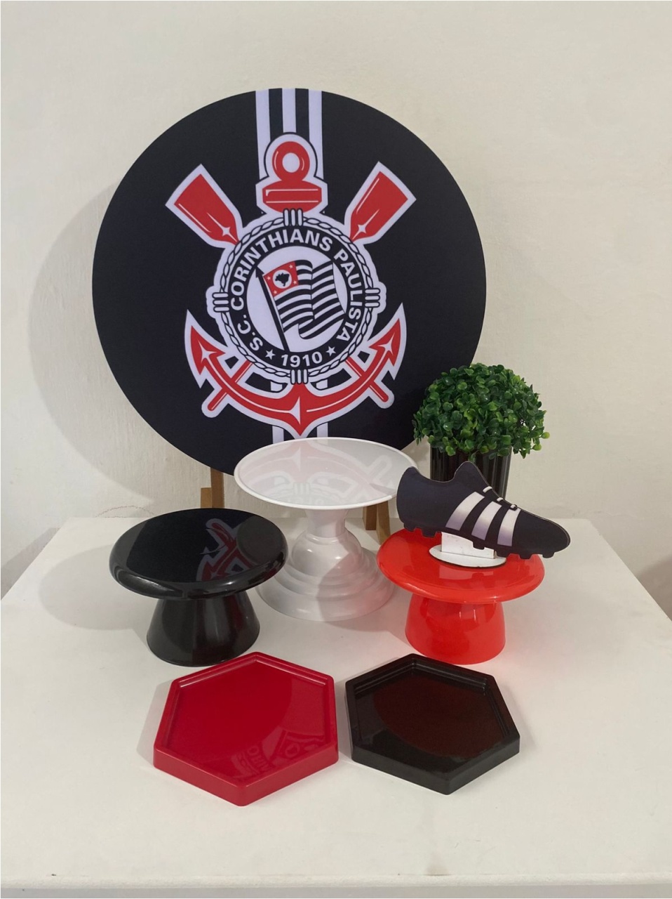 Kit 2 Só Um Bolinho - Corinthias - Criativo amor Festas e Personalizados 